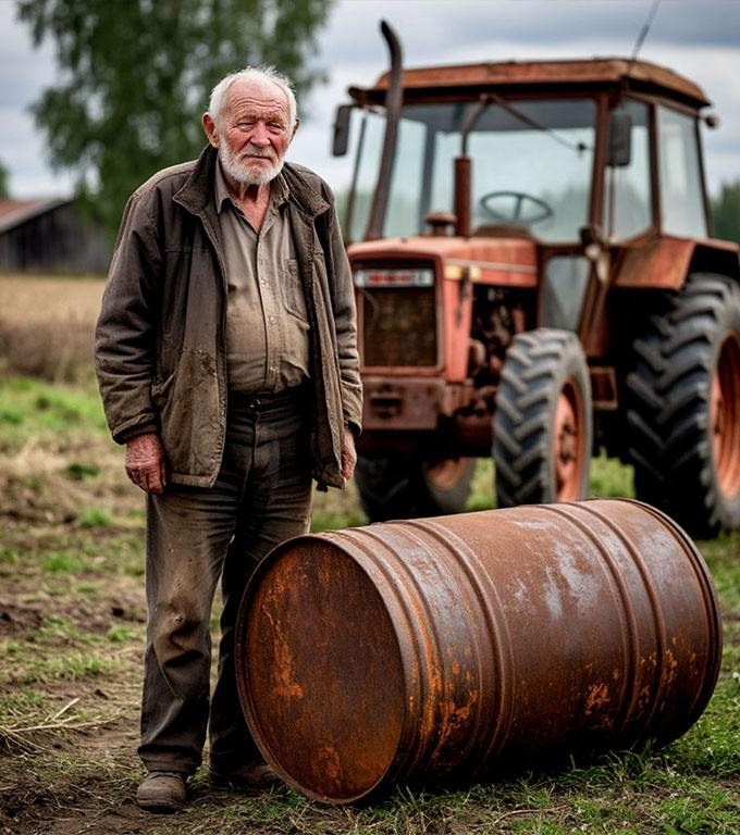 Un tractorist cu părul cărunt a lăsat unui băiat orfan un butoi ruginit. Sătenii au râs… dar după înmormântare, tot satul a fost cutremurat.