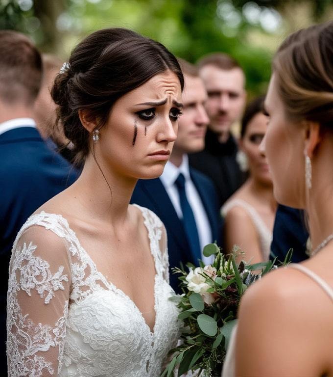 Râsete zgomotoase, pahare cu șampanie, rochia albă presărată cu perle — toate acestea trebuiau să fie începutul fericirii ei.