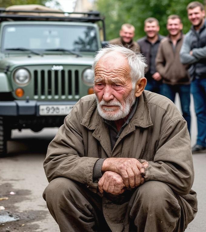 — Hai, moșule, dansează pentru noi! Îți plătim! — strigau râzând băieții de bani gata.
