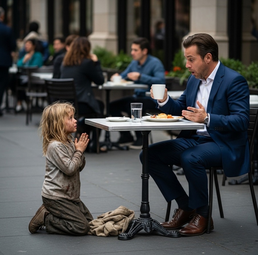 — Domnule, pot primi puțină mâncare? — întrebă el, iar în clipa următoare zări ceva ce-l făcu să strige după ajutor.