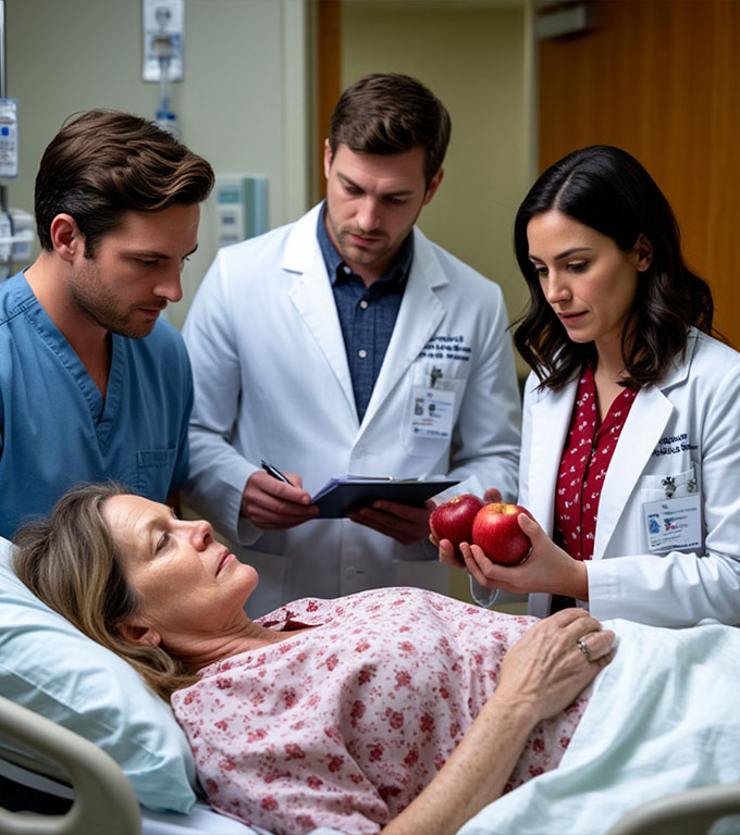 – Am venit la spital să-mi vizitez soacra și l-am văzut pe soțul meu semnând niște documente ciudate