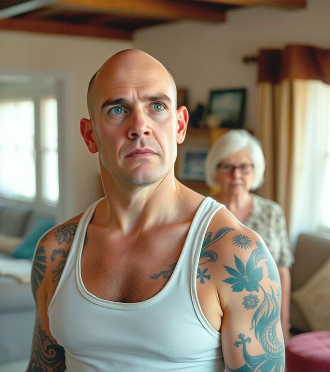 Babcia zatrudniła wytatuowanego byłego więźnia, aby zamienił jej mieszkanie w strefę zakazaną dla chciwych krewnych.