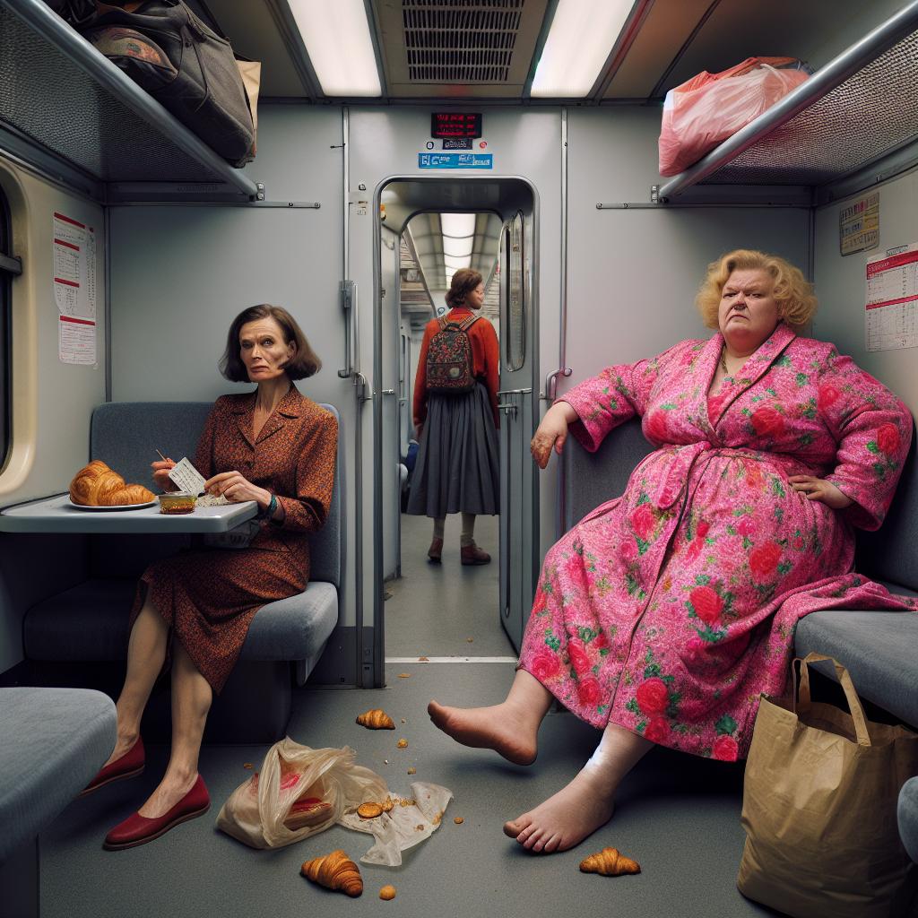 Bree weszła do przedziału i zamarła: na jej miejscu siedziała kobieta z trzema podbródkami i przesadnie ponętnymi kształtami.