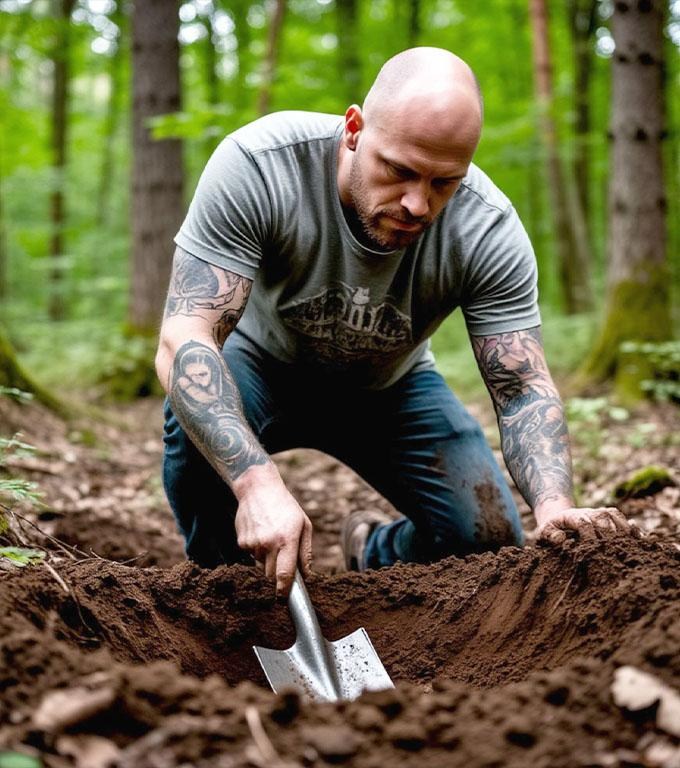 — Gdzieś ją pochowam i powiem policji, że zniknęła bez śladu — mruknął.