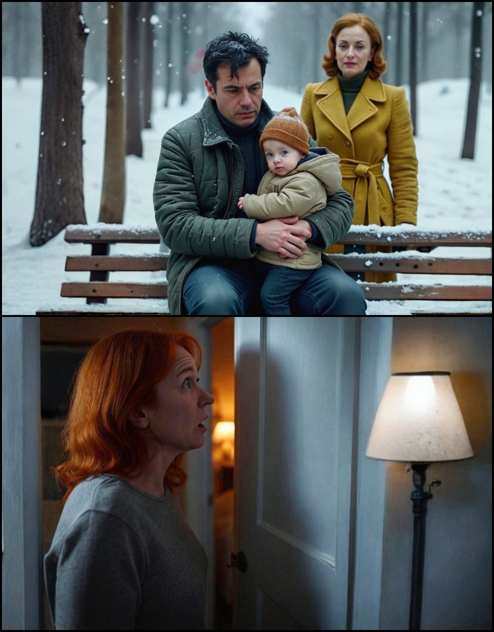 Śmiertelnie chora milionerka, wędrując po zimowym parku, zobaczyła na ławce mężczyznę i dziecko, zmarzniętych z zimna