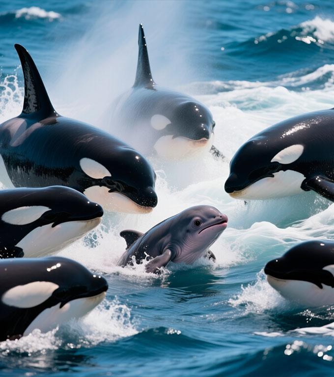 Orki otoczyły bezbronnego wieloryba. Naukowcy do dziś nie potrafią wyjaśnić, co wtedy zrobiły.