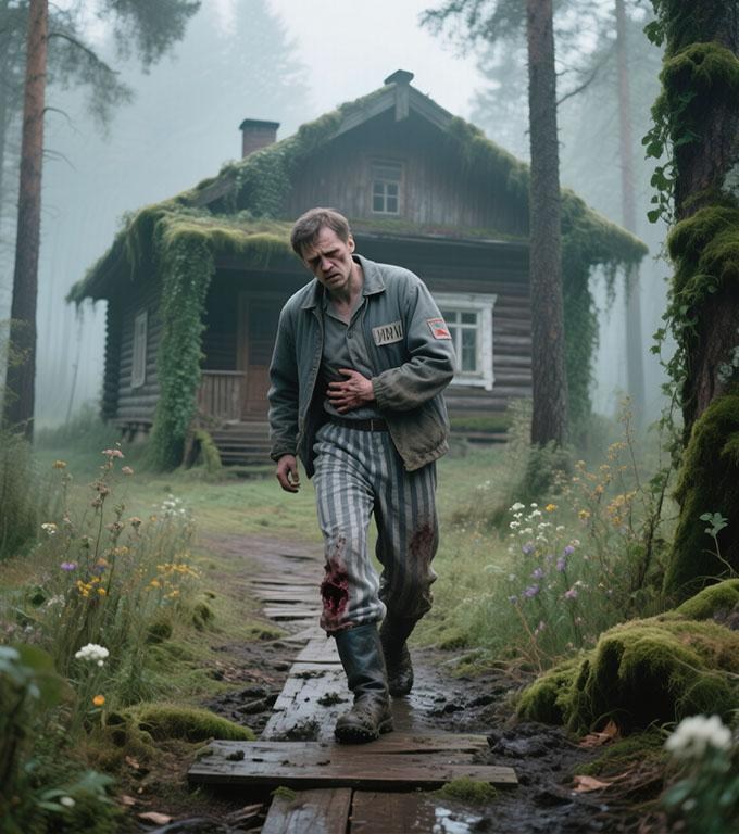 Soțul și-a părăsit soția cu fiul bolnav în inima pădurii, condamnându-i la moarte. La colibă a dat peste ei un fugar din închisoare.