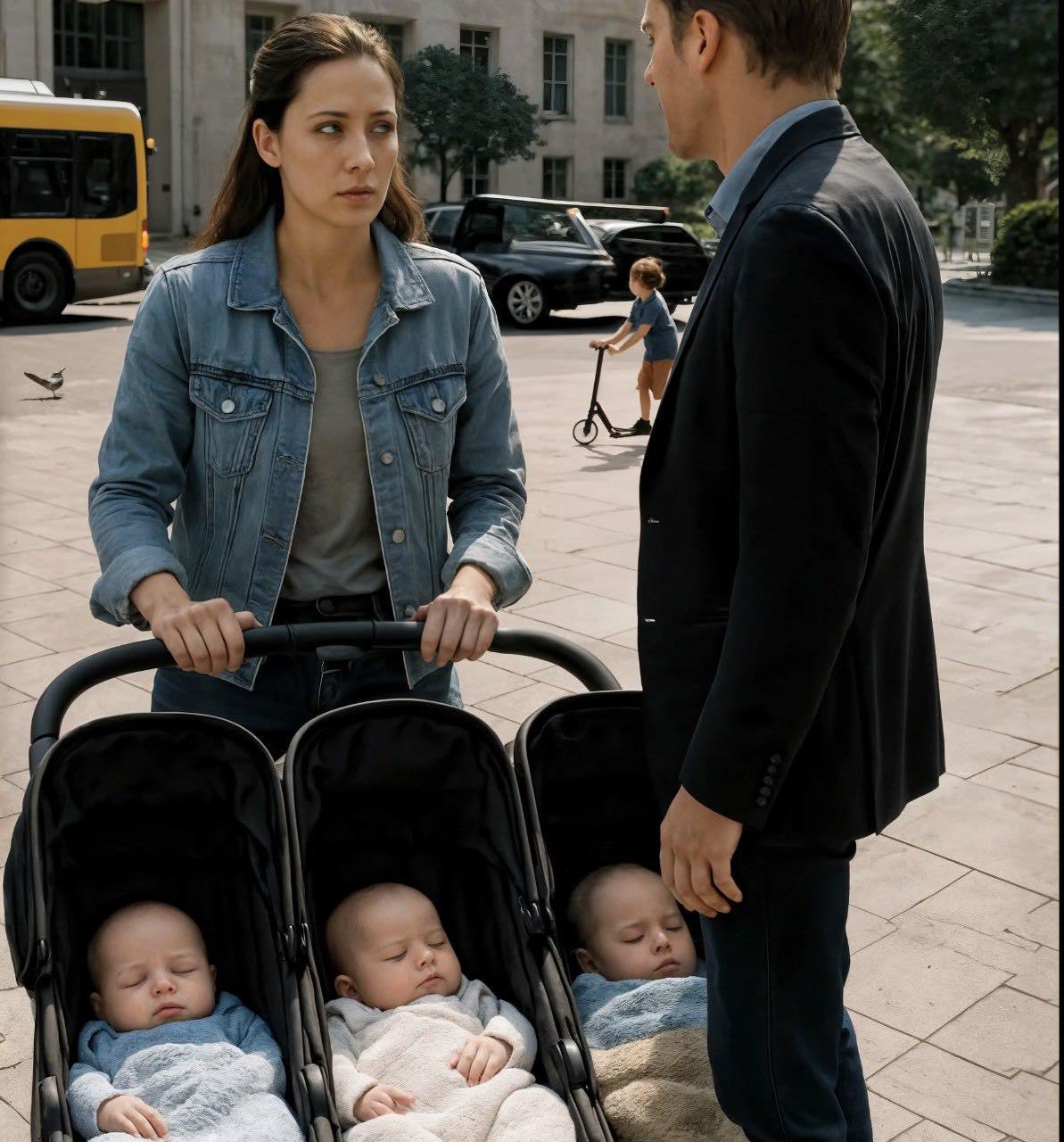 A părăsit-o în ziua nunții lor – dar când a văzut-o cu tripleții, a rămas fără suflare.