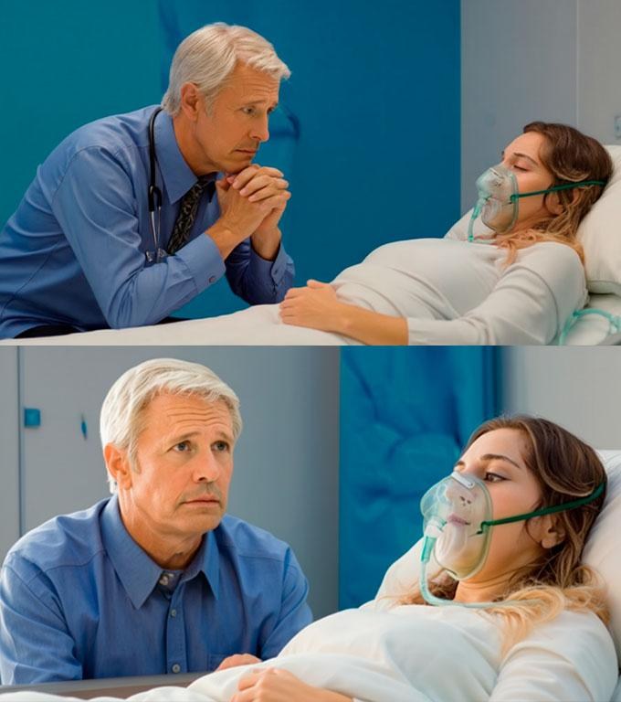 Tatăl a venit să-i mulțumească donatoarei pentru rinichiul oferit fiicei sale, dar, intrând în cameră, a rămas uimit