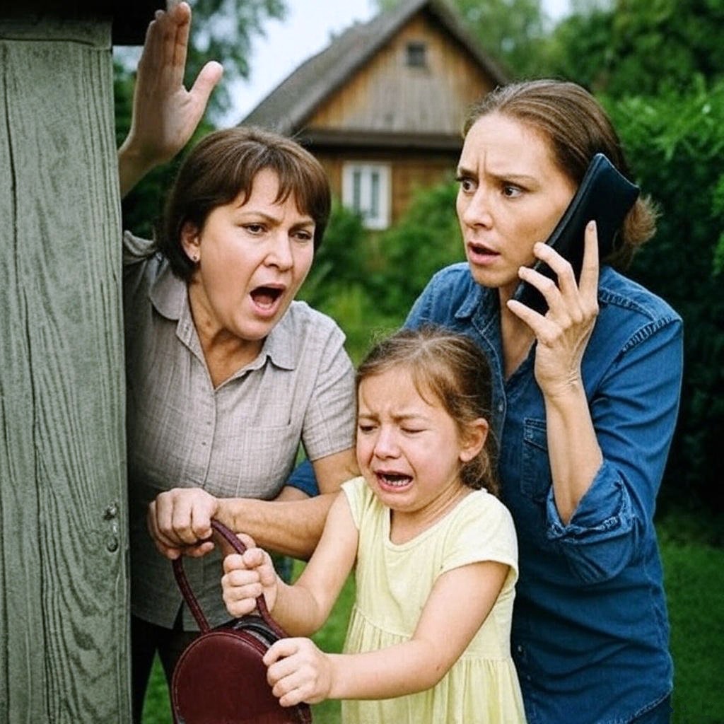 La țară, sora mea a prins-o pe fiica mea și a început să-i întoarcă mâna