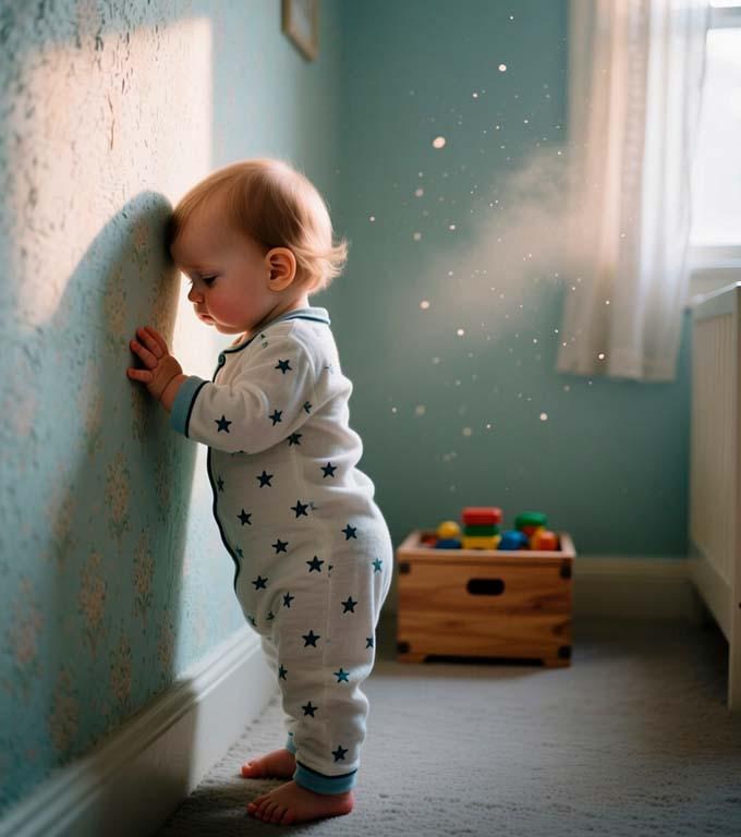 În fiecare dimineață, micuțul Nico își ascundea fața în perete…