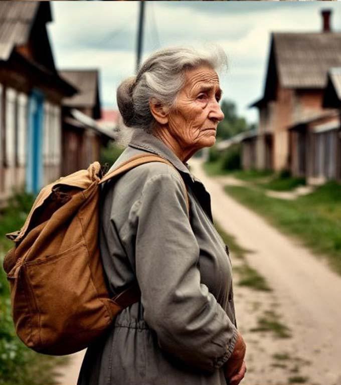 Mama în vârstă a început să le facă probleme celor din jur.