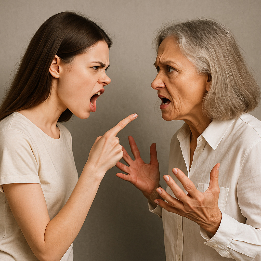 Soacra striga, ne lăsându-mi altă cale: apartamentul va reveni lui Catherine, sau eu voi părăsi familia.